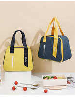 Günstige Oxford Polyester Isolierte Lunchbox-Tasche Kühler Warmhaltetasche mit Griff Reißverschluss für Schüler Erwachsene Thermische Picknick-Biertasche