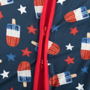 Combinaison pour bébé en bambou Miozing Independence Day, design pyjama, respirante, pour l'été, avec logo personnalisé - Product Image 4