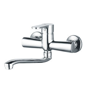 Robinet de cuisine mural Paco Chrome, élégant et moderne pour cuisines contemporaines - Product Image 1