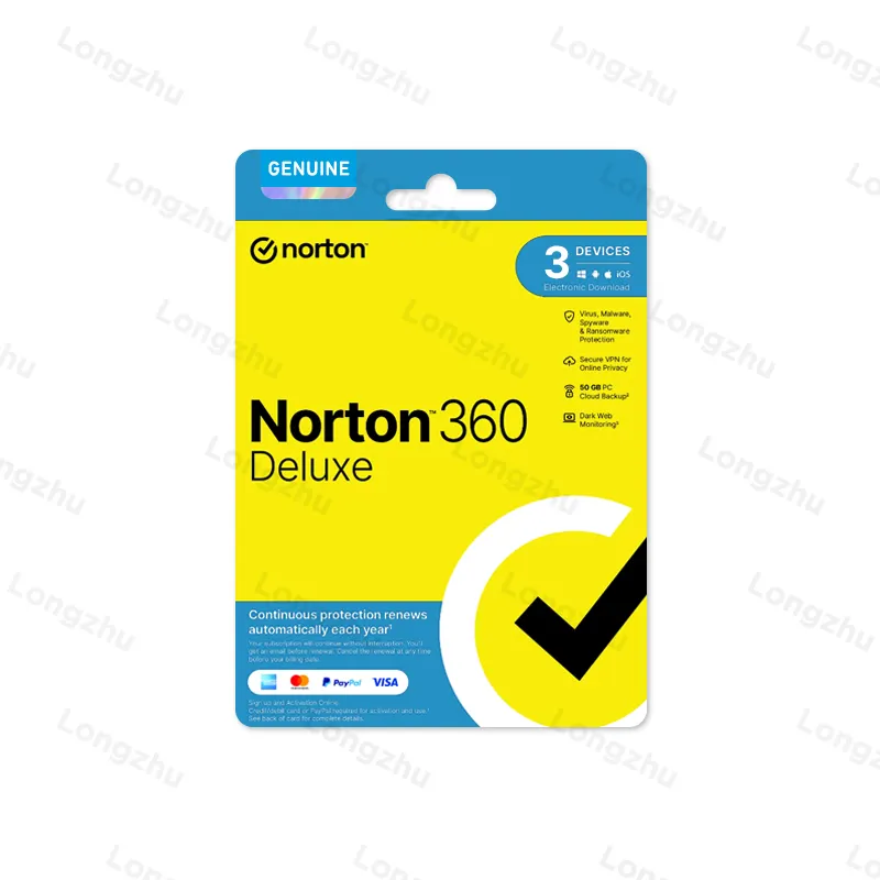 Norton 360 Deluxe 1 ano 3 dispositivos de ativação de conta online e senha de licença enviada por chat