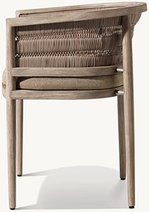 Nusa rắn gỗ tếch ngoài trời wicker bàn ăn và Ghế kết hợp Bắc Âu rắn đồ nội thất mây gỗ đặt ngoài trời Vườn giải trí - Product Image 4