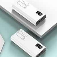 Batterie externe ultra-fine 20000mAh Li-Polymère avec logo personnalisé, charge rapide PD100W, en alliage d'aluminium, écran LED, certifiée CE