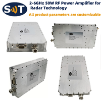 2-6GHz 47 DBm Katı Hal RF Güç Amplifikatörü 47dB Kazanç Yüksek Güç Yoğunluğu İletişim Modülü Radar Sistemleri 28VDC