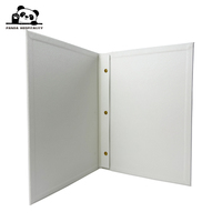 Menu personnalisé relié par rivets, porte-menu en cuir PU blanc, pages de menu remplaçables pour restaurant haut de gamme