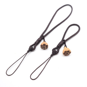 Antique Peach Wood Lotus Pendant Mobile Phone Lanyard Hand Woven Dragon Scale Mobile Phone Strap Other Lanyards