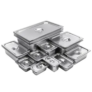 Food Pans Tray Kitchens Stainless Steel Pan Buffet Tray Gn Pans
