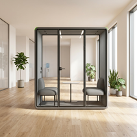 Cabine téléphonique de bureau moderne, studio portable insonorisé, cabine insonorisée pour une personne, cabine d'interview pour deux personnes