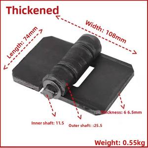 हार्डवेयर पार्ट्स भारी शुल्क वेल्ड आयरन ट्रेलर बट फ्लैट धातु हिंग औद्योगिक अमेरिकी शैली - Product Image 3