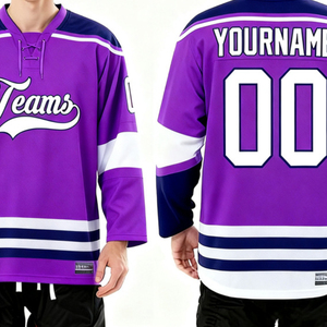 OEM Professionell Angepasste Bestickte Eishockey-Trikots Team-Bekleidung Sublimations-Lacrosse-Eishockey-Uniformen - Product Image 6