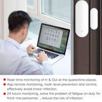 TY-DWC-4 Capteur de porte/fenêtre Wifi Tuya, détecteur de sécurité anti-intrusion, système d'alarme domestique