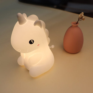 ไฟกลางคืน LED รูปหมี ดีไซน์ทันสมัย ชาร์จไฟได้ ผลิตจากซิลิโคน ควบคุมด้วยระบบสัมผัส 7 สี ขนาดมินิ สำหรับห้องนอนเด็ก - Product Image 1