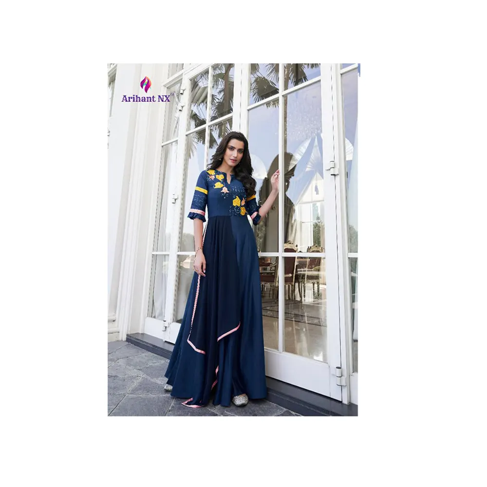 Latest Designer Collection Latest Printed Partywear Women Gown Buy From The Bulk Exporter