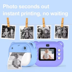 Appareil photo à impression instantanée à double objectif Y600, jouet adorable 1080P, imprimante pour enfants, cadeau d'anniversaire pour tout-petits. - Product Image 4
