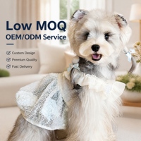 Robe de Soirée Haut de Gamme en Tulle 3D avec Motifs de Roses, Vêtement Élégant en Dentelle pour Chien, Tenue Douce et Respirante pour Chiots, Idéale pour Mariages et Fêtes, pour Chiens de Petite et Moyenne Taille