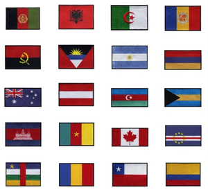 맞춤형 3D 자수 패치 펠트로 만든 아이언 온 스타일 패브릭 플래그 - Product Image 5