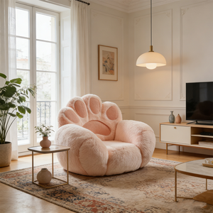 <span class=keywords><strong>Fauteuil</strong></span> en forme de patte d'animal, style nordique, en peluche, <span class=keywords><strong>fauteuil</strong></span> <span class=keywords><strong>club</strong></span>, design d'intérieur haut de gamme, meubles de loisirs, canapé simple - Product Image 5