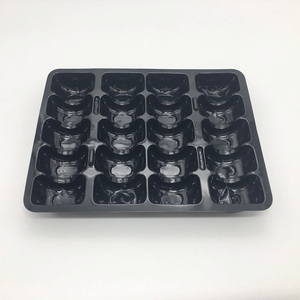Custom16 khoang khay nhựa chèn Macaron đen vỉ Macaron bao bì với nắp - Product Image 4