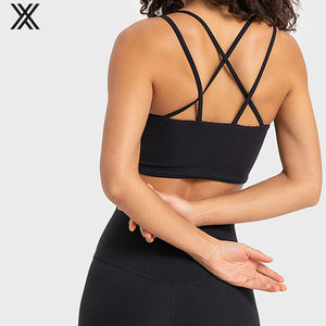 Reggiseno sportivo senza cuciture per taglie forti e senza cuciture a costine in stile Yoga con reggiseno da allenamento per palestra Top - Product Image 4