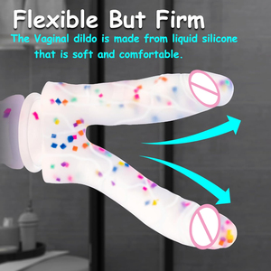Dildo anale a doppia testa per principianti, in morbido silicone con ventosa, dildo colorato fantasia, giocattolo sessuale per donne - Product Image 4