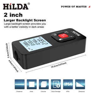 휴대용 100m 레이저 거리 측정기 거리 측정기 USB 충전 적외선 레이저 장식 집 디자인 - Product Image 5