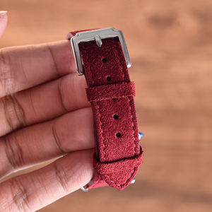 Cinturino in pelle Vintage in 18/19/20/22mm di dimensioni scamosciate a sgancio rapido per orologi - Product Image 4