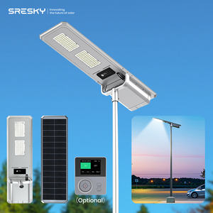SRESKY Lampe solaire <span class=keywords><strong>de</strong></span> rue tout-en-un LED <span class=keywords><strong>de</strong></span> qualité supérieure, étanche, lampes solaires <span class=keywords><strong>de</strong></span> rue extérieures, lampadaire solaire extérieur - Product Image 1