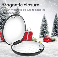 Étui d'aligneur de thème de Noël avec coussin en Silicone cadeau fermeture magnétique étui de protection buccale de nuit boîte de retenue