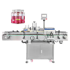 YIMU YM510 Full Automatic Round Bottle Labeling Machine Gummies Supplements Candy Jar Bucket Can Labeling Machine