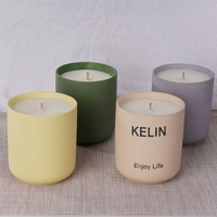 Bougie en céramique artisanale de qualité supérieure, réutilisable, durable, personnalisable, non toxique, parfumée, avec coffret cadeau haut de gamme