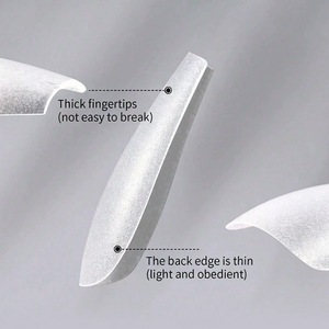 Uñas Postizas al por Mayor Ultrafinas, Sin Costuras, Adhesivas Completas, Mate, Forma Almendrada, <span class=keywords><strong>de</strong></span> Presión, No Requiere Lima ni Tallado; para - Product Image 3