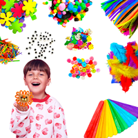 Kit d'activités créatives pour enfants : Boîte de rangement portable à grande ouverture pour matériaux de bricolage variés, idéal pour les tout-petits et les activités manuelles