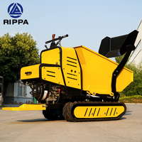 Rippa Mini Track Dumper Mini 500kg 1000kg Camion à benne basculante électrique Mini Dumper sur chenilles