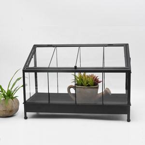 Modernes Metall glas Sukkulenten <span class=keywords><strong>terrarium</strong></span>, Innen haus und Garten Mini Metall glas <span class=keywords><strong>Terrarium</strong></span> Gewächshaus für Blumen pflanze - Product Image 2