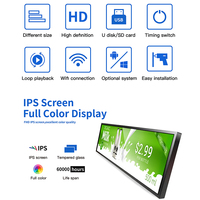 Écran à bande LCD de 24 pouces Kiosque d'affichage mural horizontal et vertical publicité Écran LCD/LED Affichage numérique LED