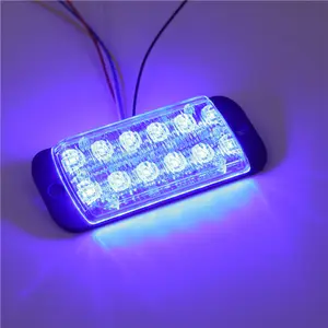 36W 블루 led 비상 그릴 조명 경찰 점멸 LED 스트로브 조명 표면 마운트