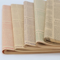 Papier kraft de conception journalière pour l'emballage intérieur des bouquets, papier d'emballage pour fleurs, directement de l'usine