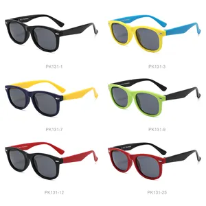 High Quality OEM Custom Durable Flexible Silicone Girls Boys Sunglasses Toddler Polarized Sun Glasses for Kids