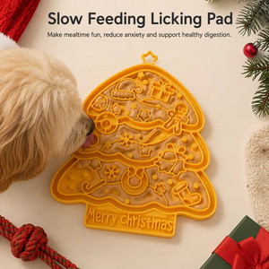 <b>Food</b> Grade Silicone Pet Licking Pad Christmas Tree <b>Dog</b> Slow Feeder <b>Mat</b> <b>for</b> Healthy Digestion and Anxiety Relief Pet Supplies - Product Image 2