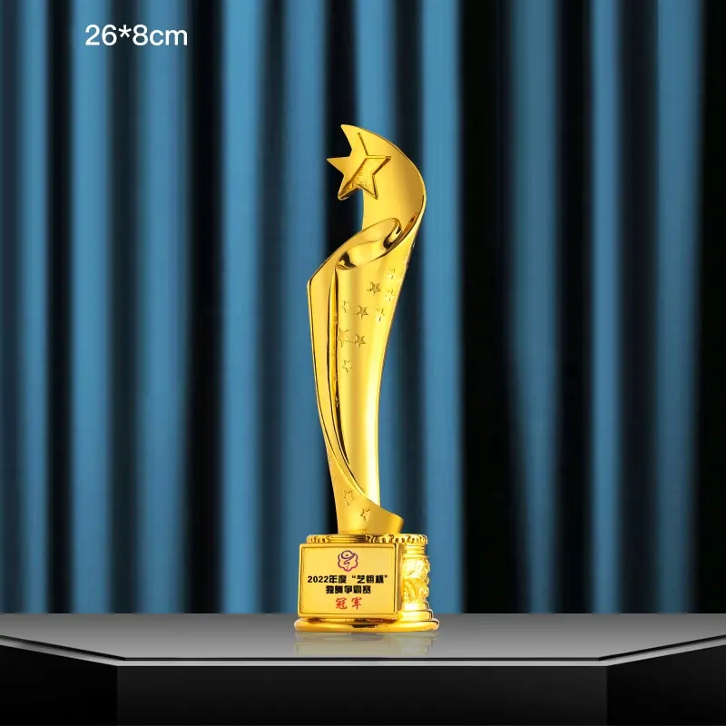 Kupa bardak futbol çin plastik kupa ödülü gravür Trofeos Baratos özelleştirilmiş altın ödülü spor ödülü ve hediyeler
