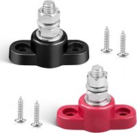Bloc de distribution d'alimentation 12V 150A, barre omnibus à goujon unique 5/16 pouces, borne M8, borne de jonction de batterie 12V CC pour automobile et bateau