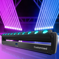 Lampu Beam Matrix LED RGBW 10 Mata 40W Warna Penuh Kecerahan Tinggi DMX Moving Head Bar Light untuk Disko Konser Panggung Lampu DJ