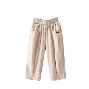 Women's <b>Elastic</b> Waist Pure Cotton Harem Pants Loose Casual Plus Size Middle Aged Mother Style Blue - Product Image 5