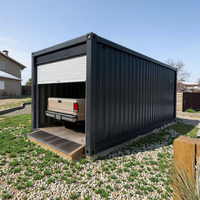 Outdoor1 2 3 Garage pour moto, Entrepôt, Maisons préfabriquées, Maison conteneur 20 pieds, Design moderne avec porte à roulettes, Mini-maison