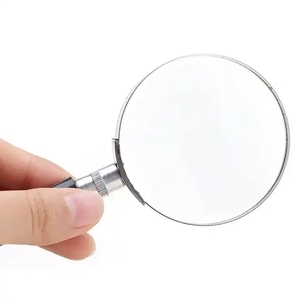 40 50 60 75mm 90mm <span class=keywords><strong>100mm</strong></span> tùy chỉnh ABS cầm tay kính lúp kim loại 10x cầm tay kính lúp để đọc - Product Image 6