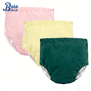 Babyshow 0-18 kg <span class=keywords><strong>Couche</strong></span> de bain pour bébé imperméable <span class=keywords><strong>lavable</strong></span> réutilisable <span class=keywords><strong>Couche</strong></span> de bain en tissu à séchage rapide Couches en coton Pantalons d'apprentissage de la propreté - Product Image 1