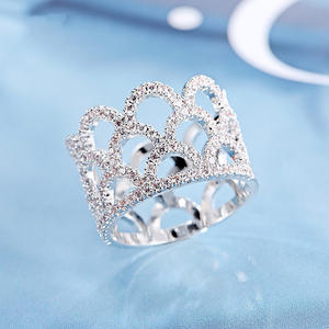 Bagues de mariage de luxe RAKOL RP166 en argent avec mosanite pour femmes, bijoux de mariage - Product Image 1