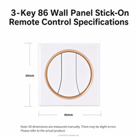 Panel de Interruptores Inteligente con Control Remoto Inalámbrico de 86 mm, Transmisor RF Montado en Pared para Iluminación y Electrodomésticos