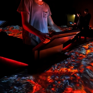 Mờ FRP đá tấm Tường Backlit Núi Lửa Dung Nham hiệu ứng nhân tạo đá Ốp cho nội thất bên ngoài - Product Image 4