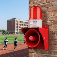 Alarme sonore et lumineuse industrielle, sirène 120dB, 5V/12V/24V/220V/380V, lumière d'avertissement LED, klaxon 20W, étanche à la pluie et à la poussière, Installation facile