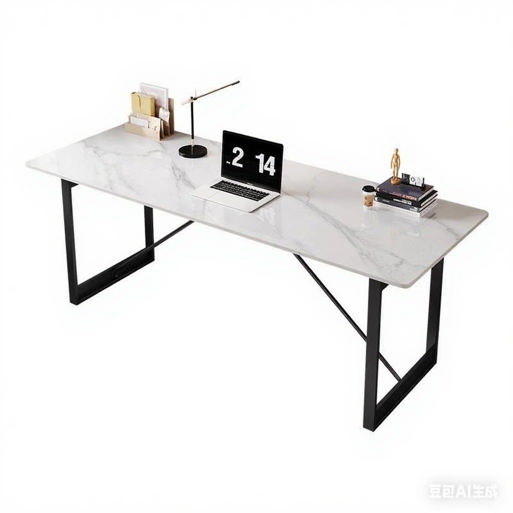 Plateau blanc montagne de neige + pieds de table noirs